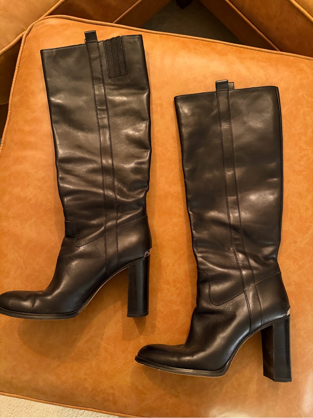 Michael Kors Leather Tall Heeled Boots - Women's Size 9